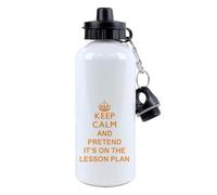 Keep Calm and Pretend It's On The Lesson Plan, teacher appreciation gifts, Aluminium 500 ml Water Bottle sports bottle.