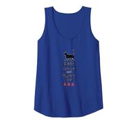 Keep Calm and Purr On Cat Lover Inspirational Tank Top, Women, Royal Blue, S