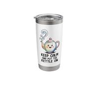 Keep Calm and Put The Kettle On Funny Tea Lover Stainless Steel Insulated Tumbler