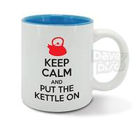Keep Calm and Put The Kettle on, hot Cup of Tea, Coffee, Funny Slogan Ceramic Mug, Cup