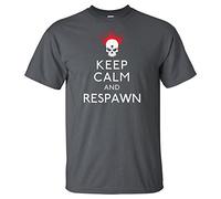 Keep Calm and Respawn T-Shirt, Grey, XX-Large