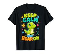 Keep Calm and Roar On Cute Dinosaur T-Shirt