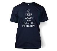 Keep Calm And Roll For Initiative T-shirt - Navy XXX-Large(54/56")