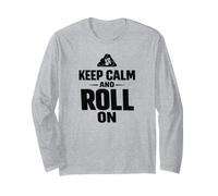 Keep Calm and Roll Grappling No-Gi Dojo Ground Fighting Long Sleeve T-Shirt