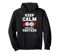 Keep Calm And Roll Yahtzee Dice Game Game Night Pullover Hoodie