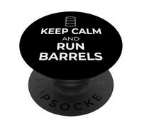 Keep Calm and Run Barrels Rodeo Horse Barrel Racing Racer PopSockets Adhesive PopGrip