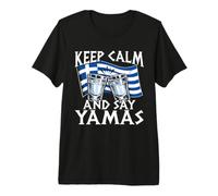 Keep Calm and Say Yamas Gr lag Ouzo Toast Premium T-Shirt