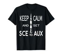 Keep Calm and set SCE to AUX with Saturn for Rocket Science T-Shirt