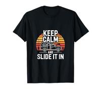 Keep Calm and Slide It in Retro Camping Truck T-Shirt