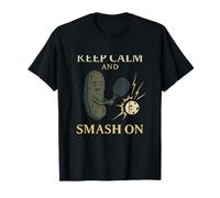 Keep Calm and Smash On Pickleball Humor Print T-Shirt