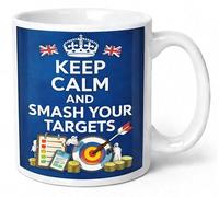 Keep Calm and Smash Your Targets Funny Sales Motivation Coffee Mug Office Achievement Gift Mug