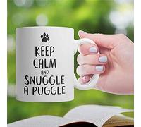 Keep Calm and Snuggle A Puggle Coffee MugCeramic Mug Cup for Office and HomeTea MilkBirthday for Her or Him11oz