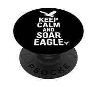 Keep Calm and Soar Eagle Motivational Bold Graphic PopSockets Adhesive PopGrip