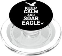 Keep Calm and Soar Eagle Motivational Bold Graphic PopSockets PopGrip for MagSafe