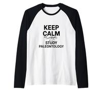 Keep Calm and Study Paleontology Archaeology Nerd Raglan Baseball Tee