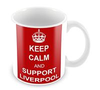 Keep Calm and Support Liverpool Mug-Red by ft