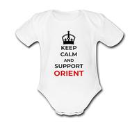 KEEP CALM AND SUPPORT ORIENT PERSONALISED Unique Baby Vest Baby Grow Babygrow Boys Girls UNISEX FOOTBALL LEYTON