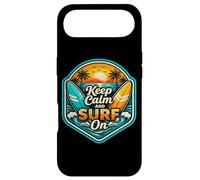 Keep Calm And Surf On Surfer Quote Surfing Saying Surfboard Case for iPhone Air