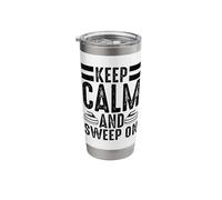 Keep Calm and Sweep On Stainless Steel Insulated Tumbler