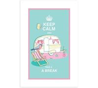 Keep Calm And Take A Break Single Tea Towel (Caravan) - Kitchen Cloth Tea Towel