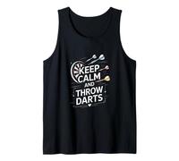 Keep Calm and Throw Darts Funny Dart Player Tank Top
