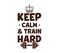 Keep Calm and Train Hard Gym Design Lettering Decals 54.4x102.1cm It Won't Fall Off Coffee