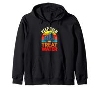 Keep Calm And Treat Water Retro Operator Zip Hoodie