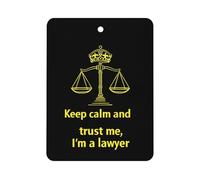 Keep Calm And Trust Me I Am A Lawyer Car Air Freshener Aromatherapy Tablets Hanging Scented Cards for Rooms Bathrooms Wardrobe Square