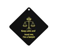 Keep Calm And Trust Me I Am A Lawyer Car Air Freshener Aromatherapy Tablets Hanging Scented Cards for Rooms Bathrooms Wardrobe Rhombus