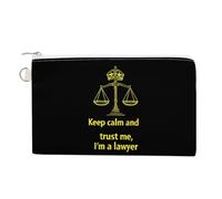 Keep Calm and Trust Me I Am A Lawyer Coin Purse Small Wallets with Zippered Key Ring Cute Wallet