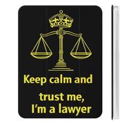 Keep Calm And Trust Me I Am A Lawyer Compatible with iPad Mini 4/5/6 Cute Tablet Case with Pencil Holder Slim Hard Protective Cover