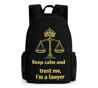 Keep Calm And Trust Me I Am A Lawyer Daypack Casual Backpacks Large Capacity Laptop Lightweight Travel Bag for Camping Hiking