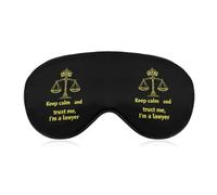 Keep Calm and Trust Me I Am A Lawyer Fashion Eye Mask Printed Sleep Masks Soft Unisex Blackout Covering with Adjustable Strap