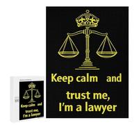 Keep Calm And Trust Me I Am A Lawyer Funny Jigsaw Puzzles Vertical Wooden Picture Puzzle for Adults Home Decors Gift 500 PCS