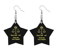 Keep Calm And Trust Me I Am A Lawyer Lightweight Boho Dangle Earrings Wooden Earring Drop Charms Jewelry Gifts for Women Love