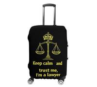 Keep Calm and Trust Me I Am A Lawyer Personalized Luggage Case Cover Funny Travel Accessories Washable Suitcase Protector Fit 19-32 Inch L