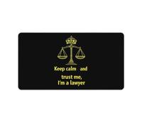 Keep Calm And Trust Me I Am A Lawyer Rectangular Non-Slip Mouse Pads Rubber Base Desk Mat for Home Office 40X75cm