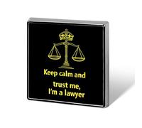 Keep Calm And Trust Me I Am A Lawyer Square Badge Pin Metal Memorial Brooch Button Lapel Pins for Backpack Wedding