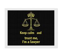 Keep Calm and Trust Me I Am A Lawyer Square Diamond Art Kits for Adults 5D DIY Full Drill Painting Gems Wall Arts and Crafts 12"x16"