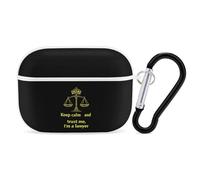 Keep Calm And Trust Me I Am A Lawyer Stylish Case Cover Compatible with AirPods Pro Hard PC Protector with Keychain