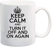 Keep Calm and Turn IT Off and ON Again Theme 11oz White Ceramic Coffee/Tea Mug