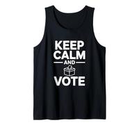 Keep Calm and Vote Inspirational Election Day Design Tank Top