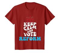 Keep Calm And Vote Reform Retro groovy UK Patriotic T-Shirt