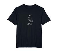 Keep Calm and Walk The Dog - Pet Lover's Motivational Art T-Shirt, Men's Big and Tall, Black, 4X Tall