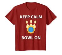 Keep Calm Bowl On " Men & Women Players " Ten Pin Bowling T-Shirt