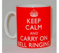 Keep Calm & Carry On Bell Ringing Ceramic Mug Funny Campanology Gift