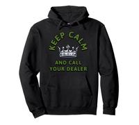 Keep Calm Crown Parody, Funny 420 Stoner Humor Design Pullover Hoodie