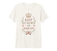 Keep Calm Dab On Funny Dance Floral Meme Premium T-Shirt