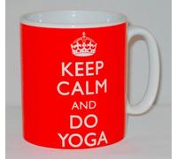 Keep Calm & Do Yoga Ceramic Mug Funny Yogi Gift