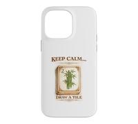 Keep Calm Draw A Tile Funny Mahjong Graphic Case for iPhone 14 Pro Max